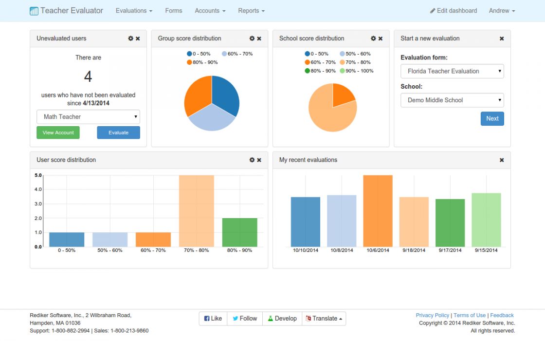 Teacher Evaluator UI